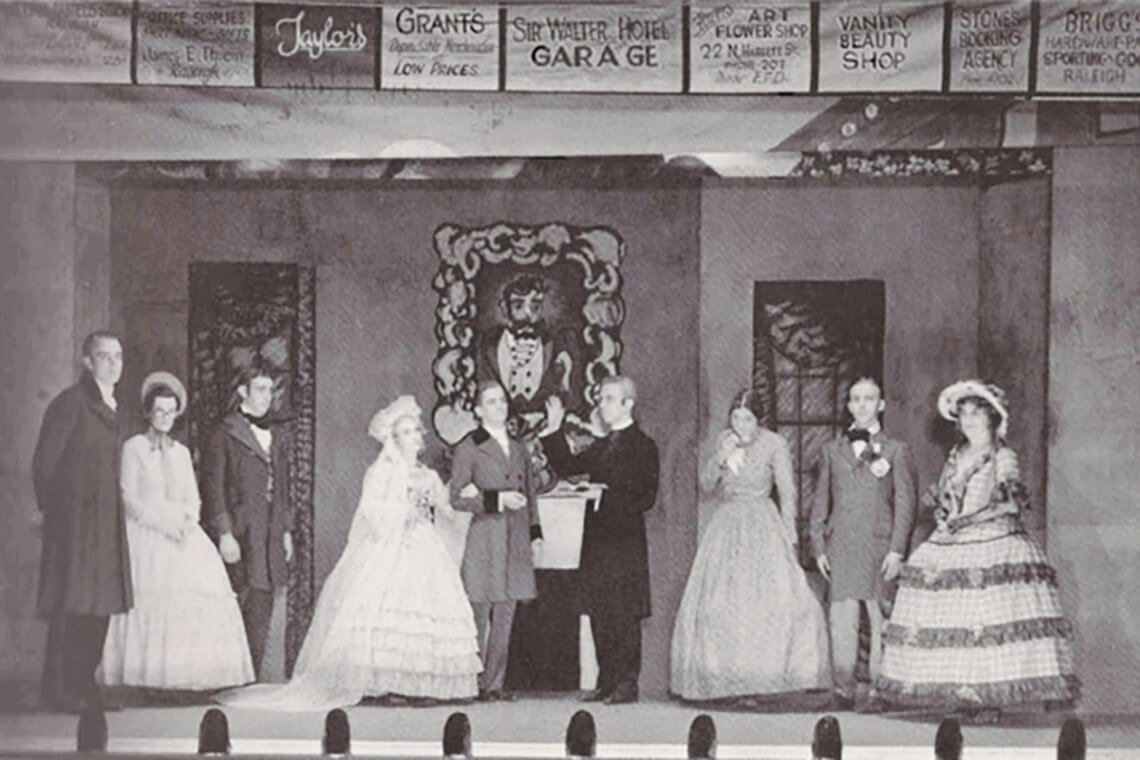 A 1936 production of The Drunkard at Raleigh Little Theatre