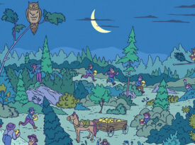 Illustration of moonshiners in North Carolina