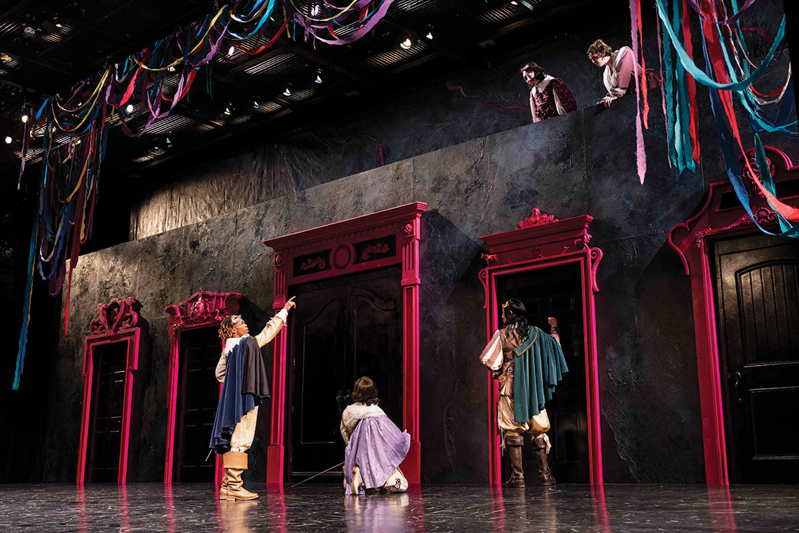 Actors on stage at UNCSA's performance of The Rover