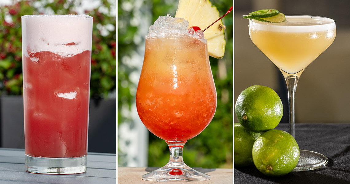 The Southern Breeze, Midnight Runner, and Fire on the Mountain Daiquiri