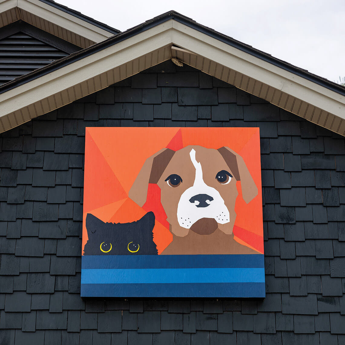 Barn Quilt at Waynesville’s Maple Tree Veterinary Hospital.