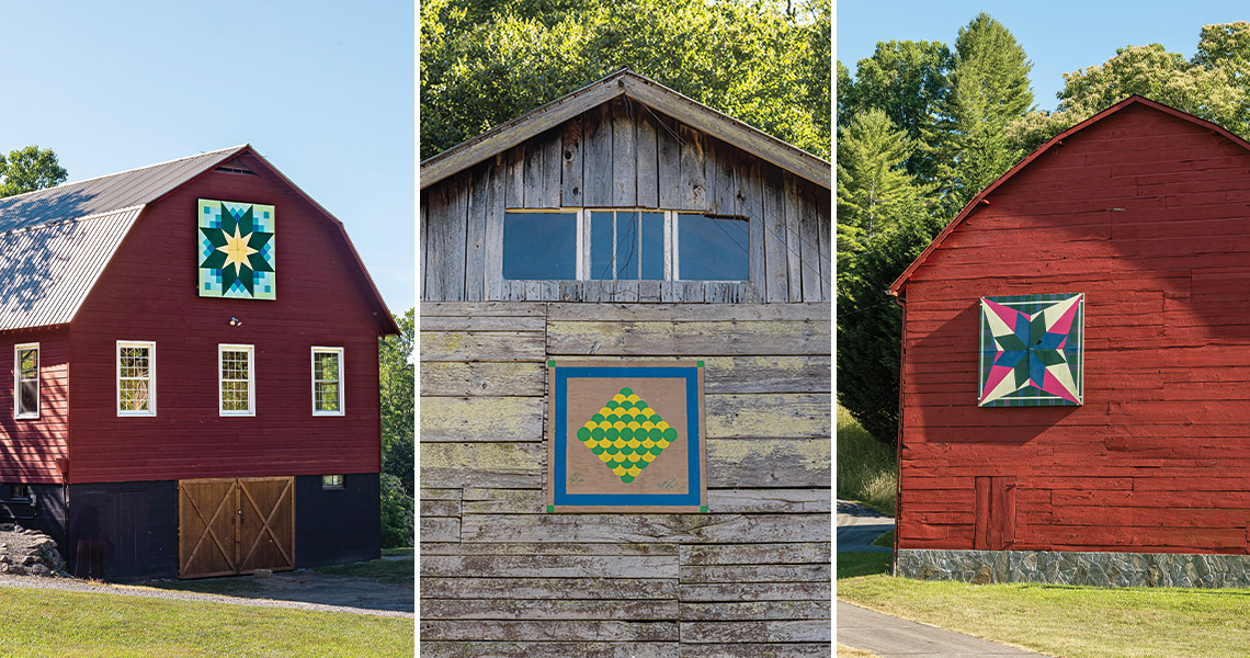 Barn quilts in Yancey County