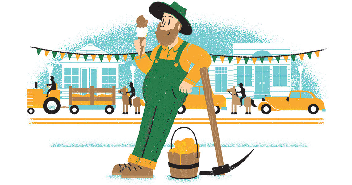 Illustration for the Gold Hill Founders Day Festival