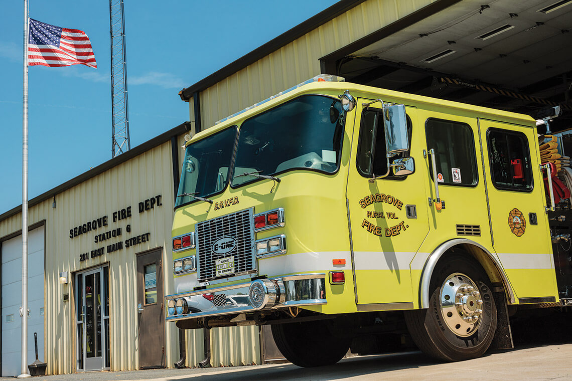 Fire engine at the Seagrove Fire Department