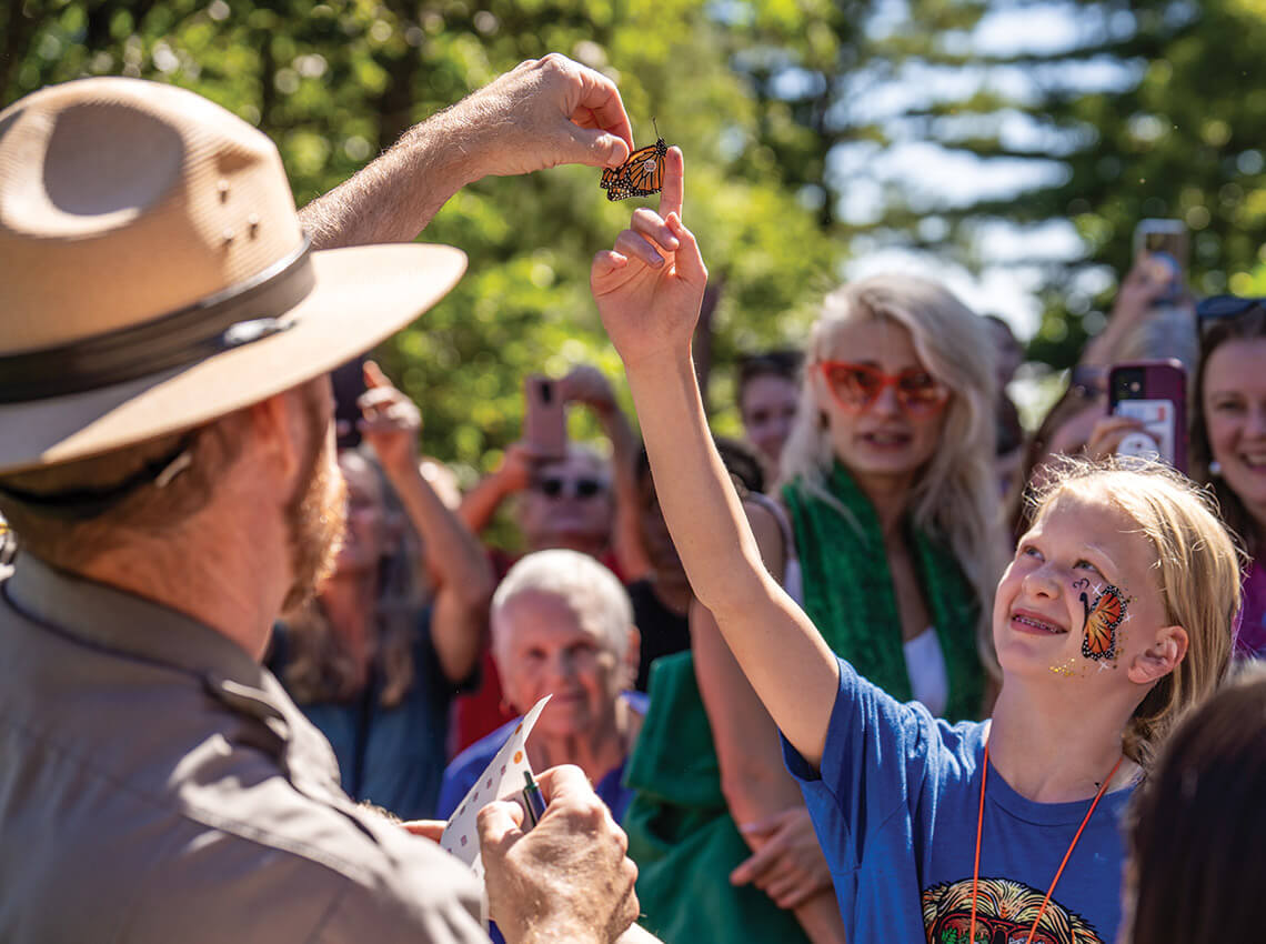 Gorges State Park park ranger leads educational program about monarch butterflies at the Mountain Monarch Festival