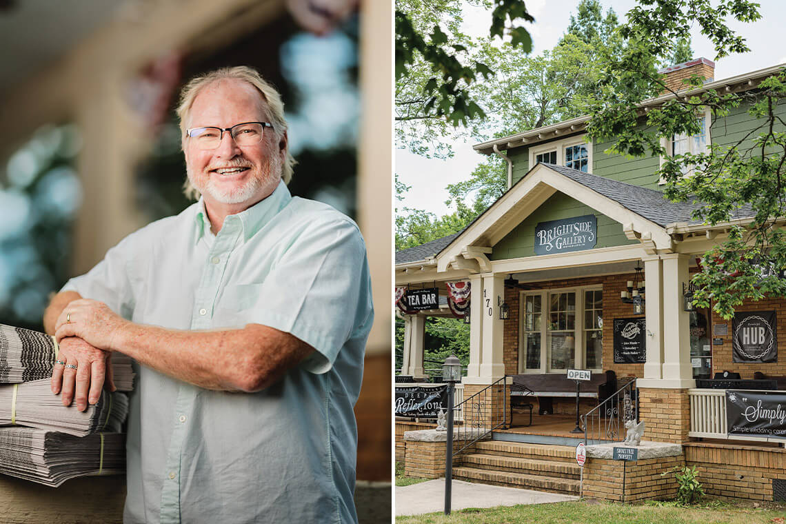 Ray Criscoe and the Brightside Gallery in Asheboro, where the Randolph Hub operates out of