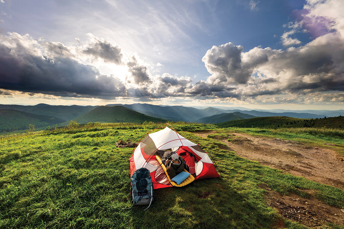 360-degree view at Black Balsam Knob in Pisgah National Forest