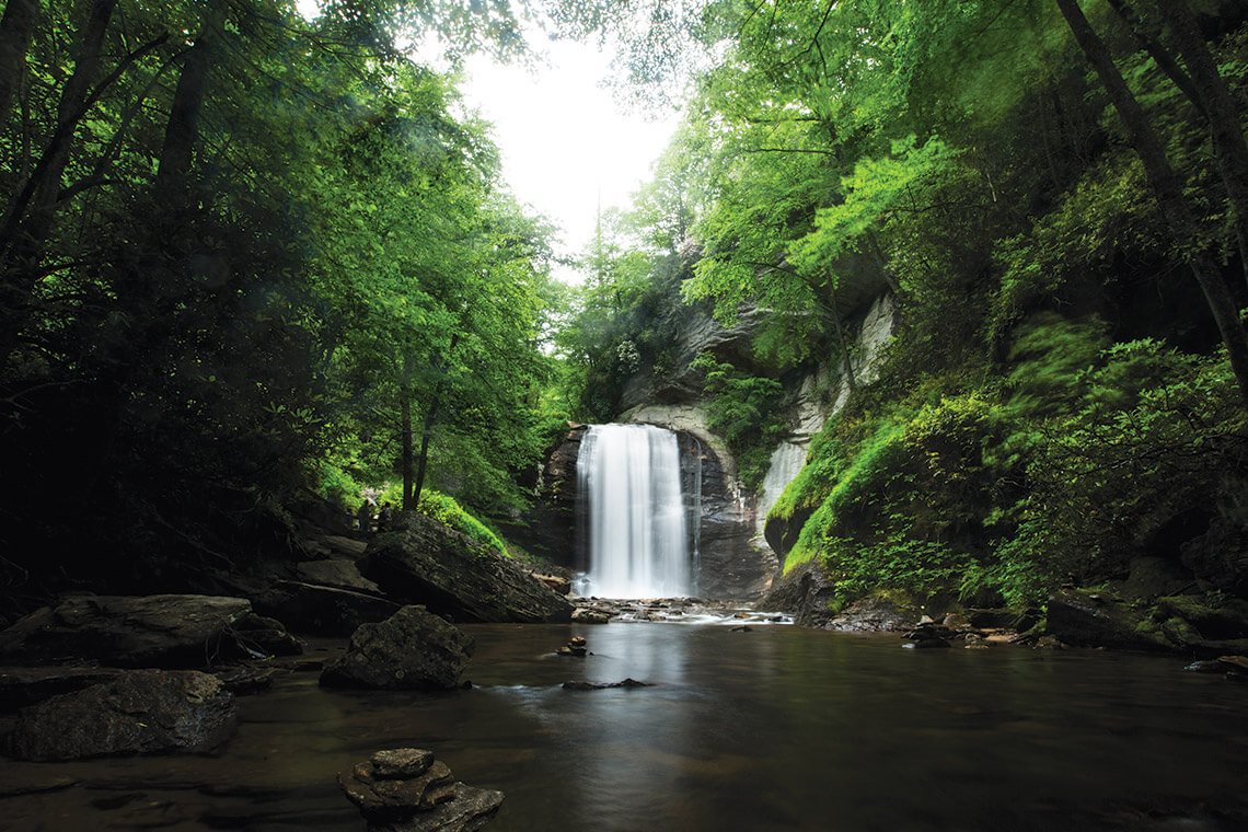 Looking Glass Falls in Pisgah National Forest