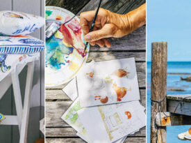 pillows and tea towels to yoga pants and zippered pouches crafted by Vicky Lowe, owner of A Good Catch