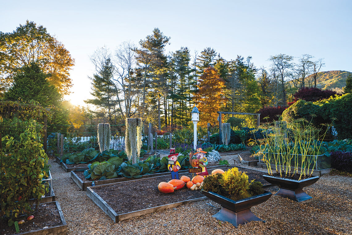 The vegetable garden at Arborcrest