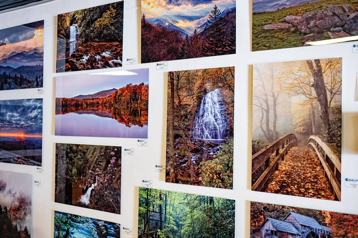 Photographs hang in CatchLight Gallery