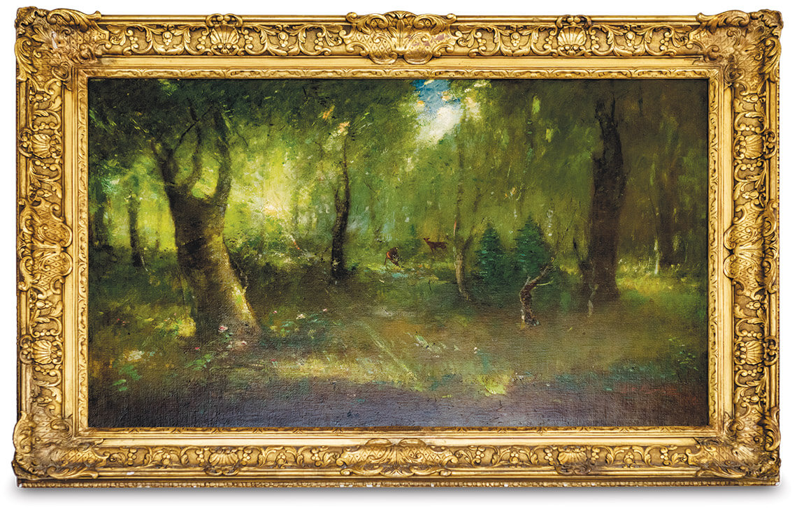 Sunset Through the Greenwood, painted by Elliott Daingerfield