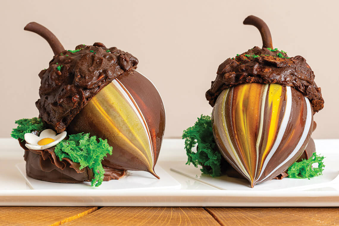 Chocolate acorns at Edelweiss Pastry Boutique