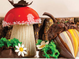 Edible chocolate mushrooms and acorns from Edelweiss Pastry Boutique