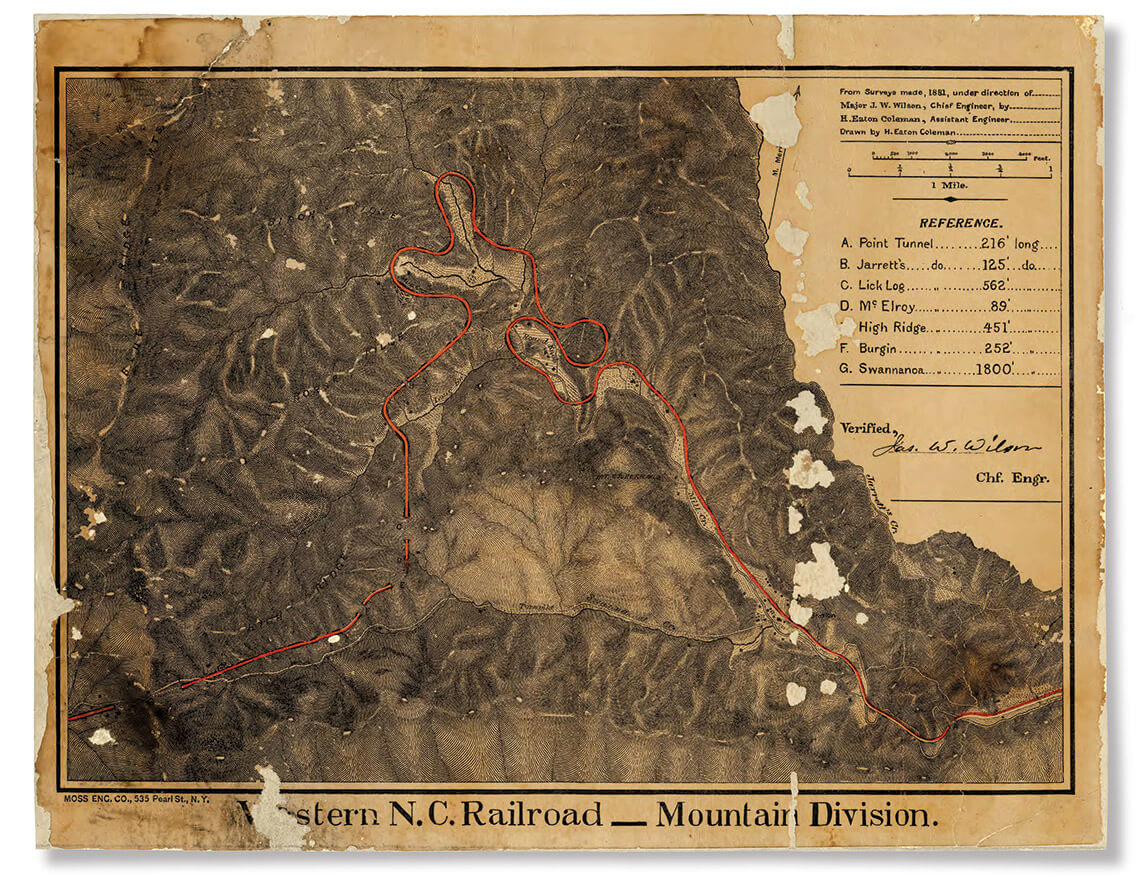 Map of Western North Carolina Mountain Division