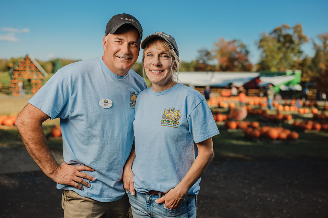 Tony Wohlgemuth and his wife, Donna, at Kersey Valley