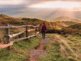 Hiker on the Appalachian Trail