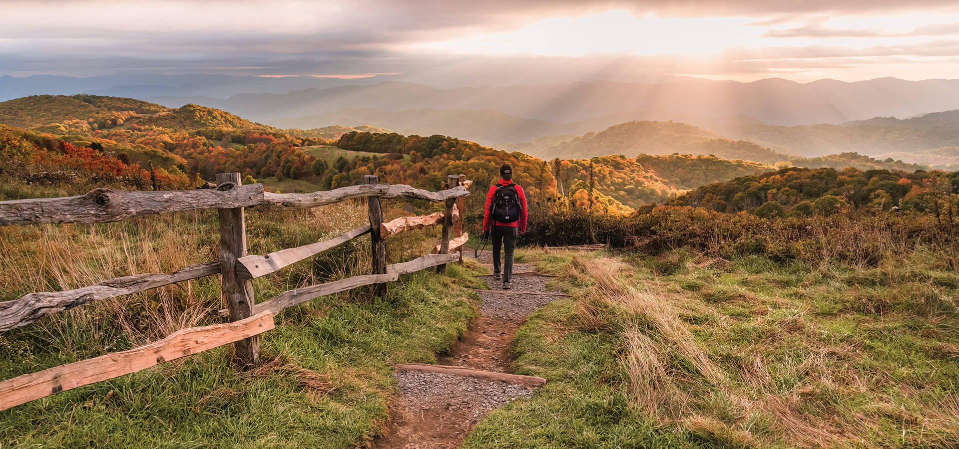 Hiker on the Appalachian Trail