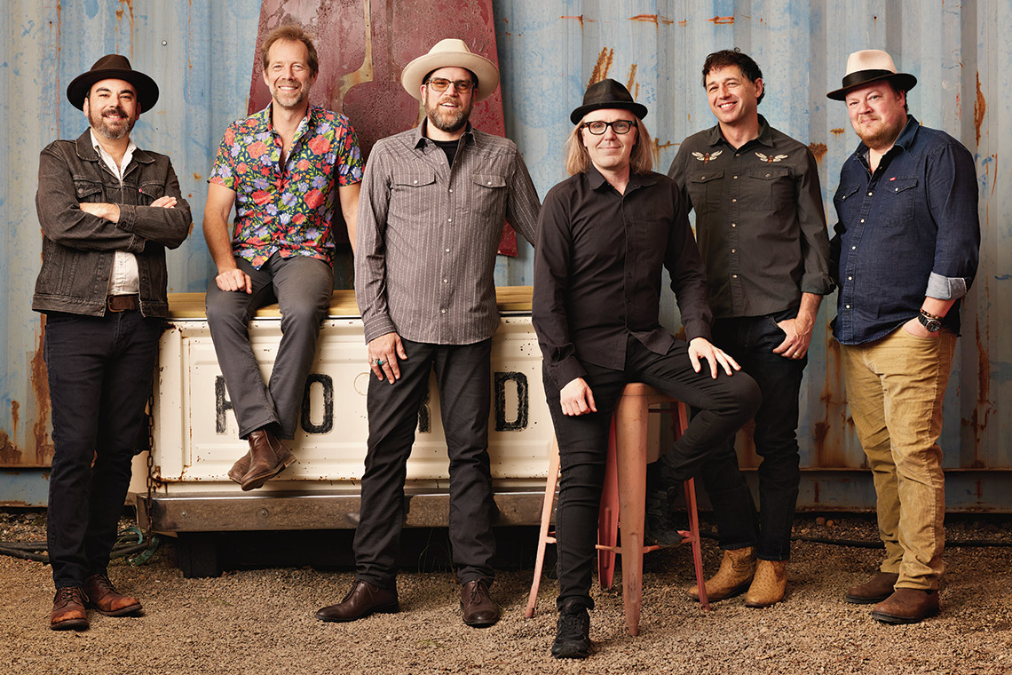 Steep Canyon Rangers Mike Guggino, Graham Sharp, Aaron Burdett, Nicky Sanders, Barrett Smith, and Mike Ashworth — draw inspiration from Blue Ridge views.