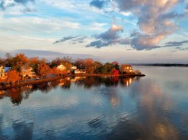 View of downtown New Bern on the water