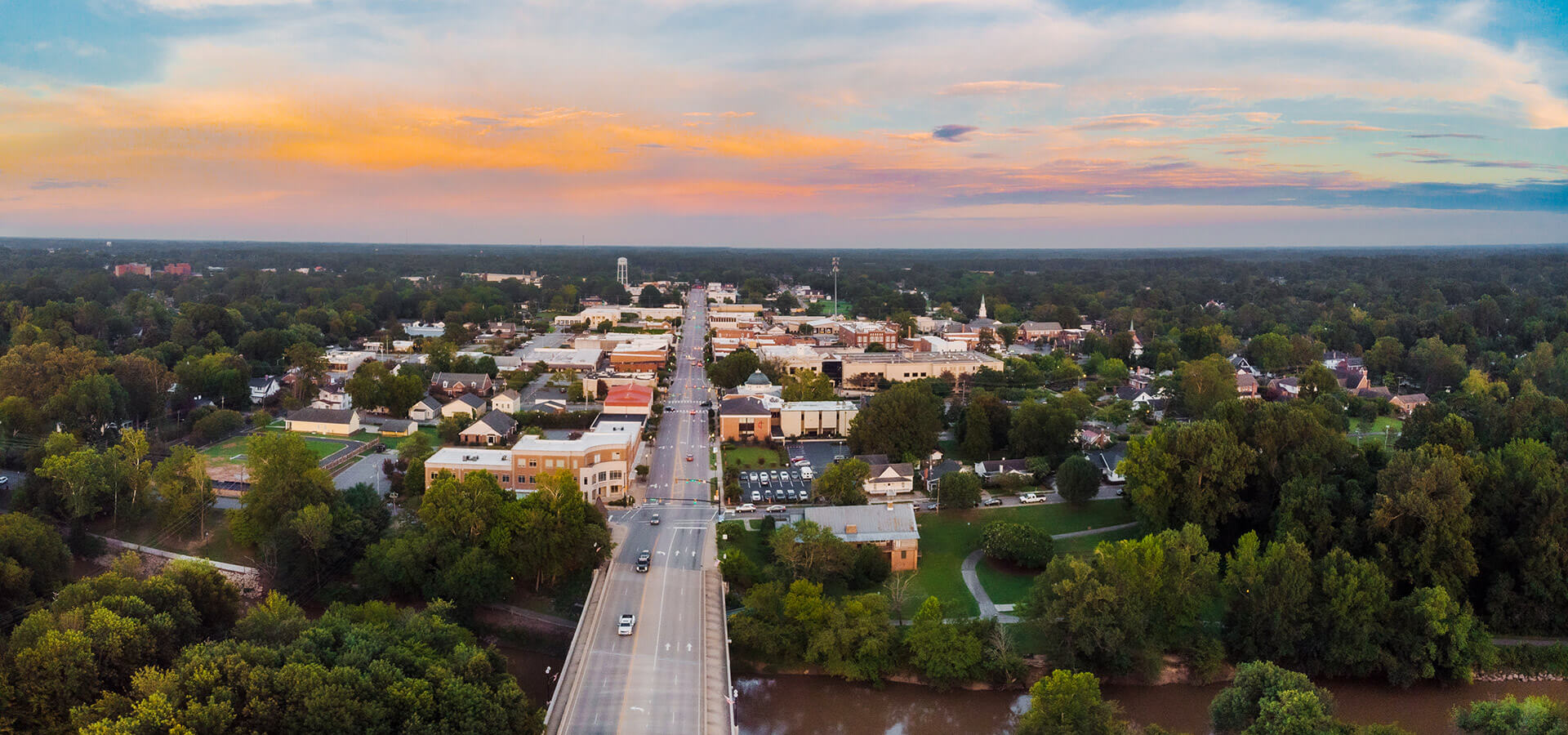 overhead view of Smithfield, NC