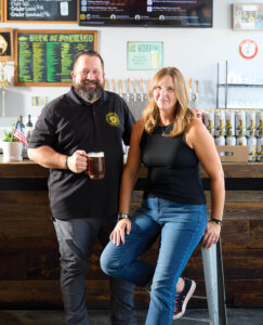 Paul and Mara Shelton, owners of Tobacco Wood Brewing Company