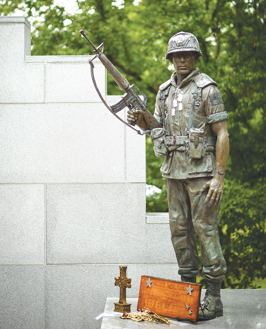 Monument at the Beirut Memorial.
