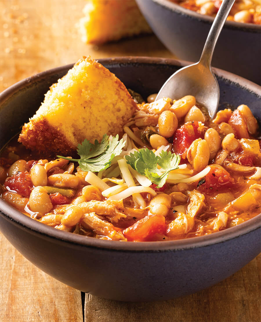 Bowl of Nico's Grilled Chicken Chili