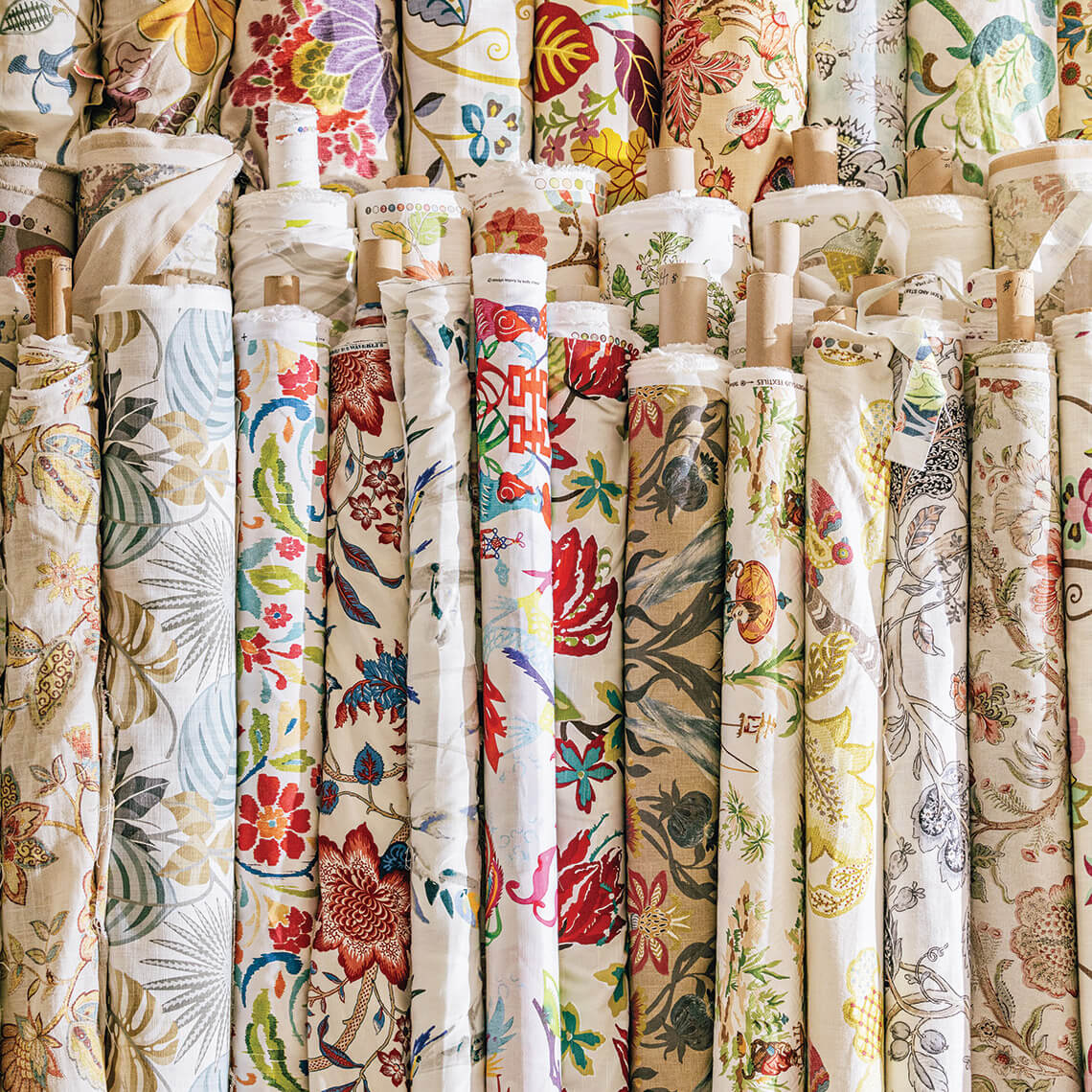 Lots of fabrics inside The Cloth Barn