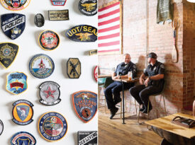 Decor throughout Local Patriot honors veterans and first responders