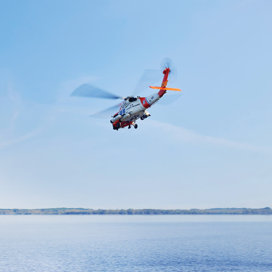 Coast Guard helicopter in Elizabeth City