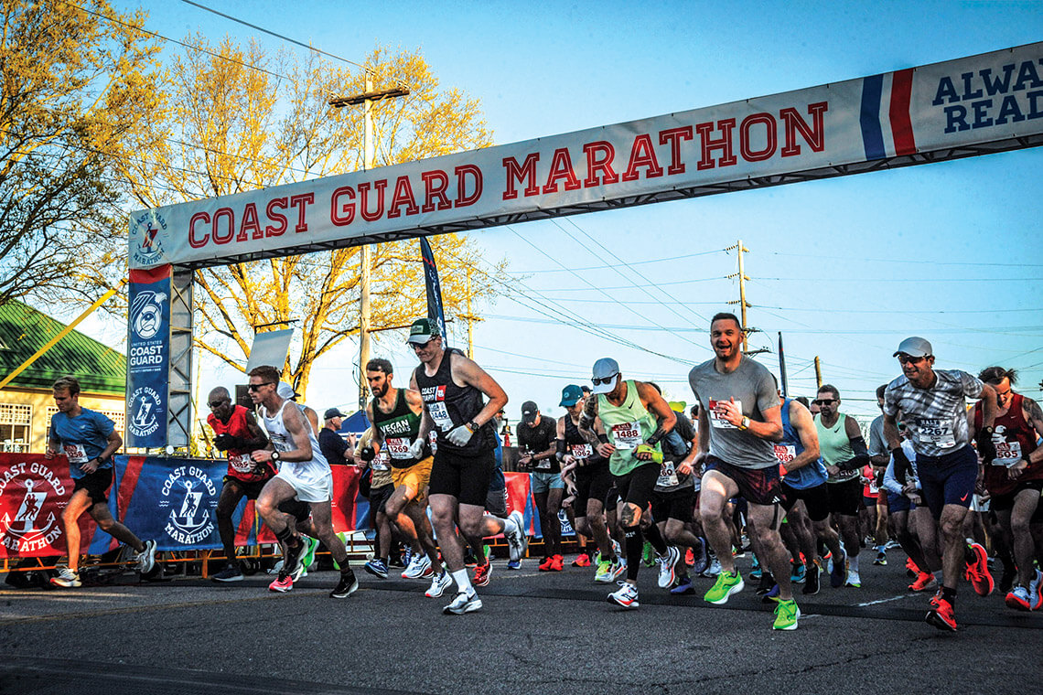 Runners at the U.S. Coast Guard Marathon