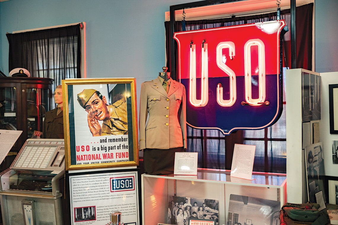 Exhibits of Air Force history in Goldsboro and from WWII