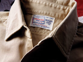 Military army shirt made from Cramerton khaki