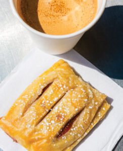 Coffee and guava pastry
