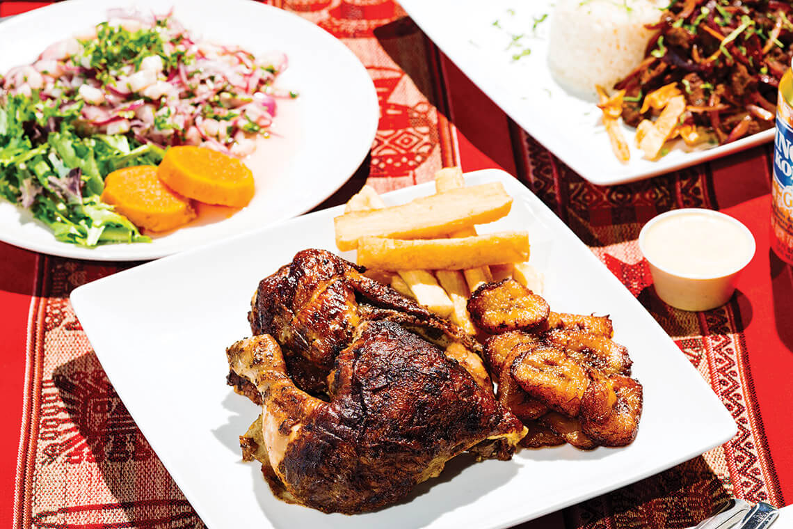 Rotisserie chicken at Pollos Tete