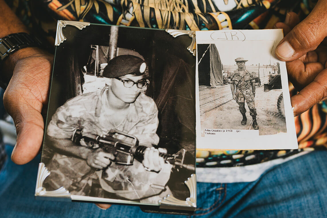 Photos of J.R. Quintero while active duty