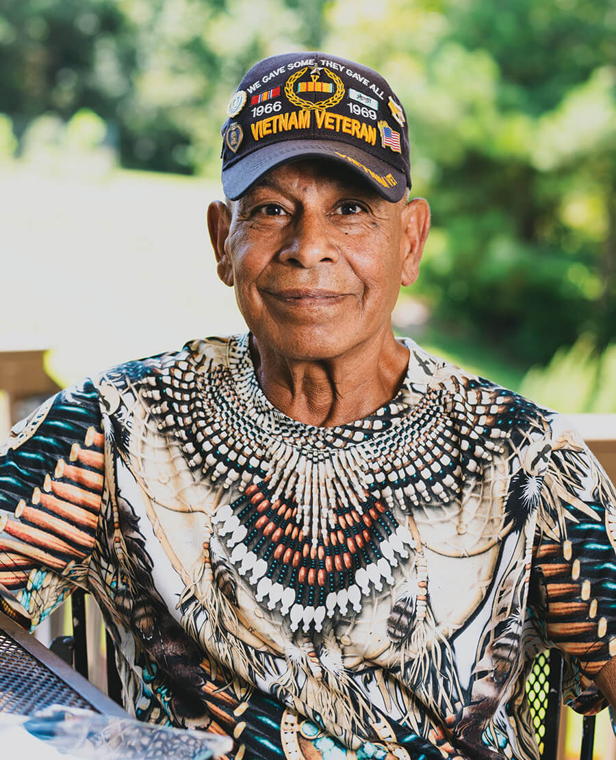 J.R. Quintero, who was honored at the Onslow Veterans Pow Wow