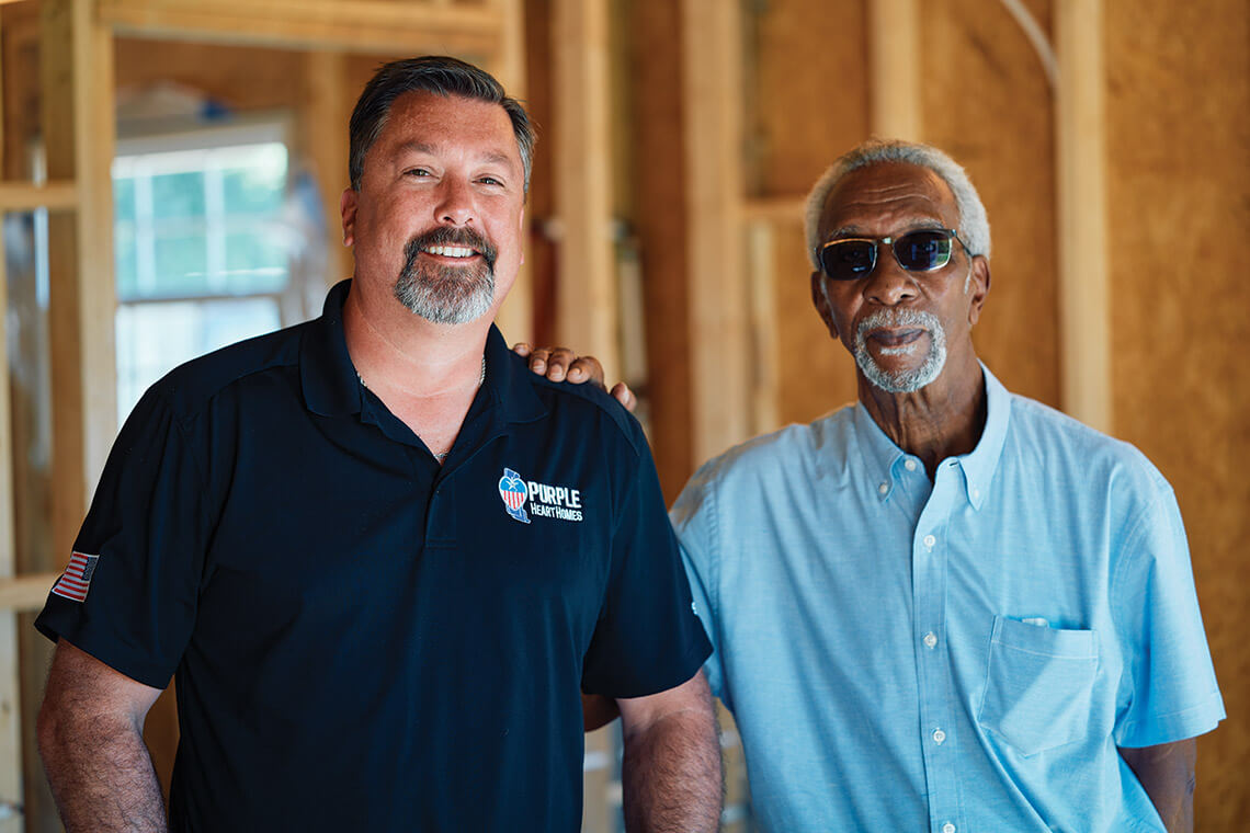 John Gallina of Purple Heart Homes with Donald Surratt