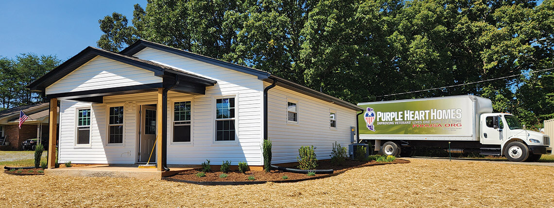A new home built by Purple Heart Homes