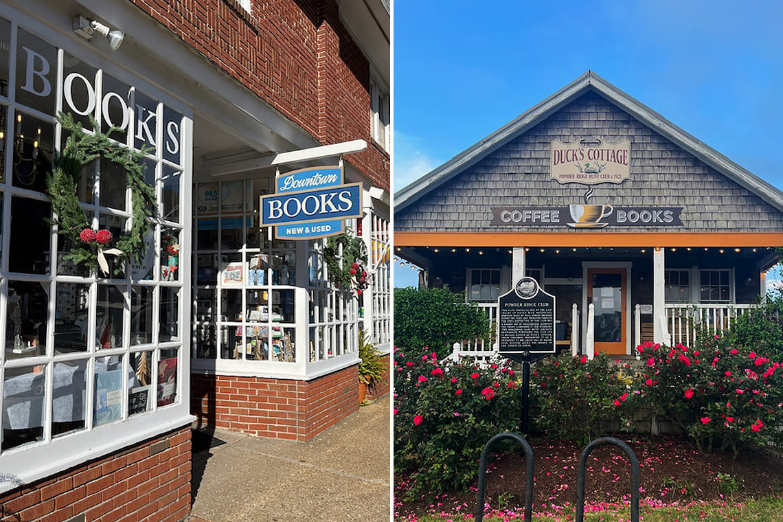 Storefronts to Downtown Books and Duck's Cottage Coffee & Books