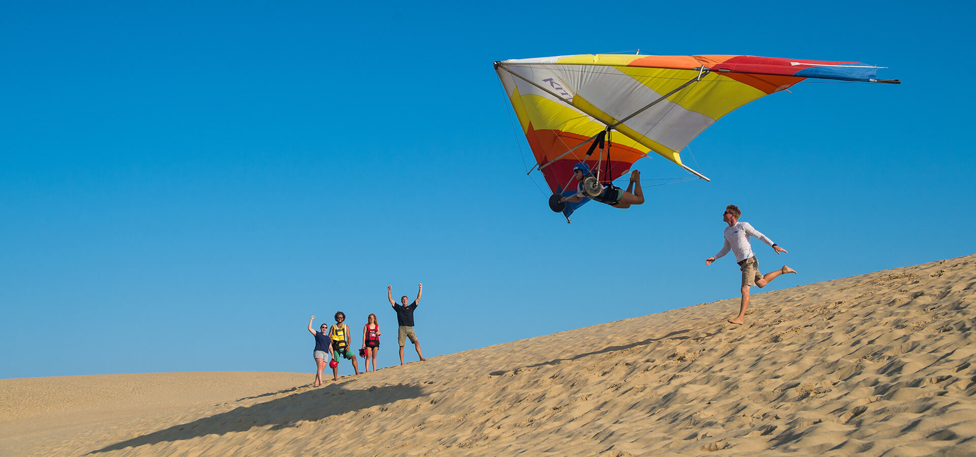 Hang gliding at Jockey's Ridge on the Outer Banks