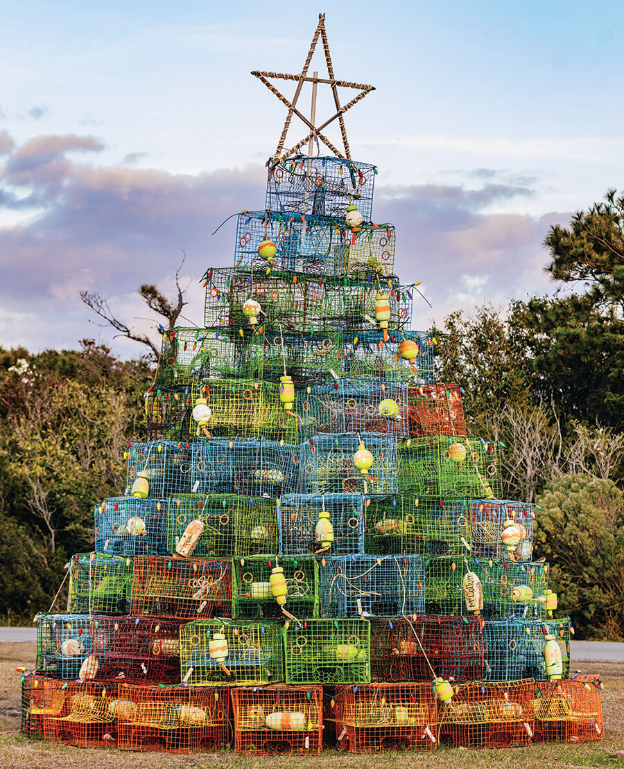 Crab pot Christmas tree in Harkers Island