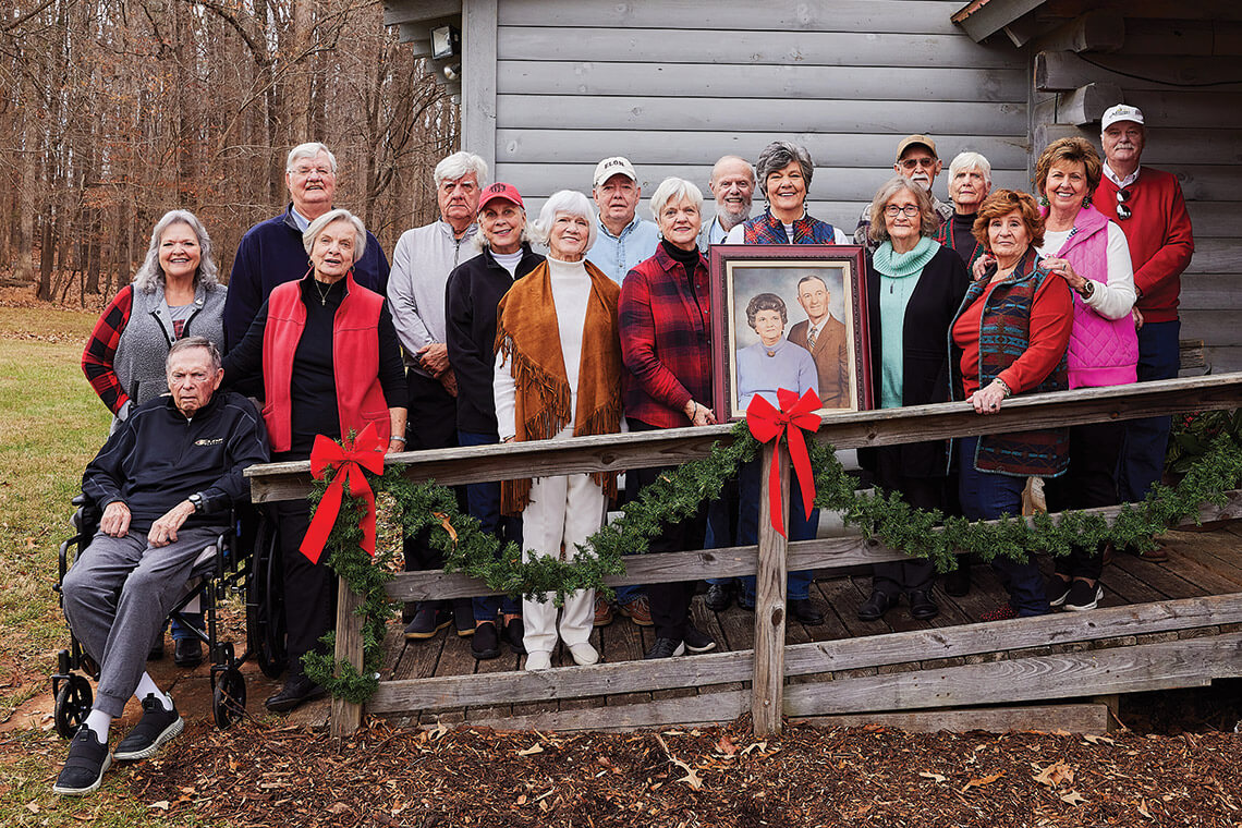 Mullinix gathers with seven of her siblings and their spouses at the cabin her brother built in Alamance County
