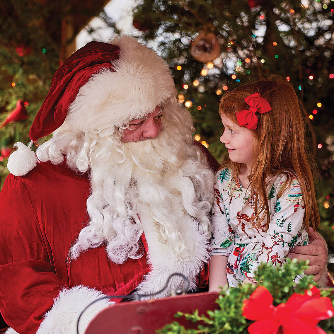 Hadley Huckabee visits with Santa
