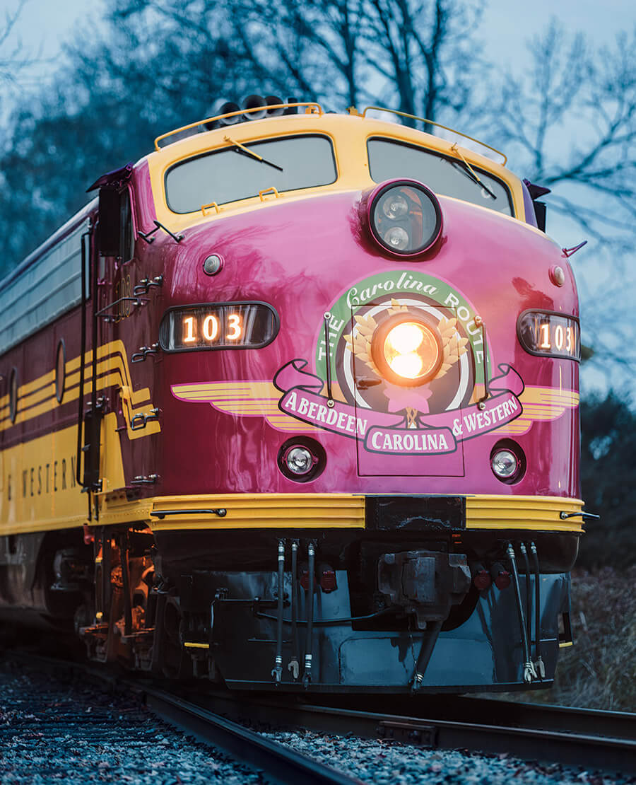 The Carolina Christmas Train from Carolina Aberdeen & Western Railway