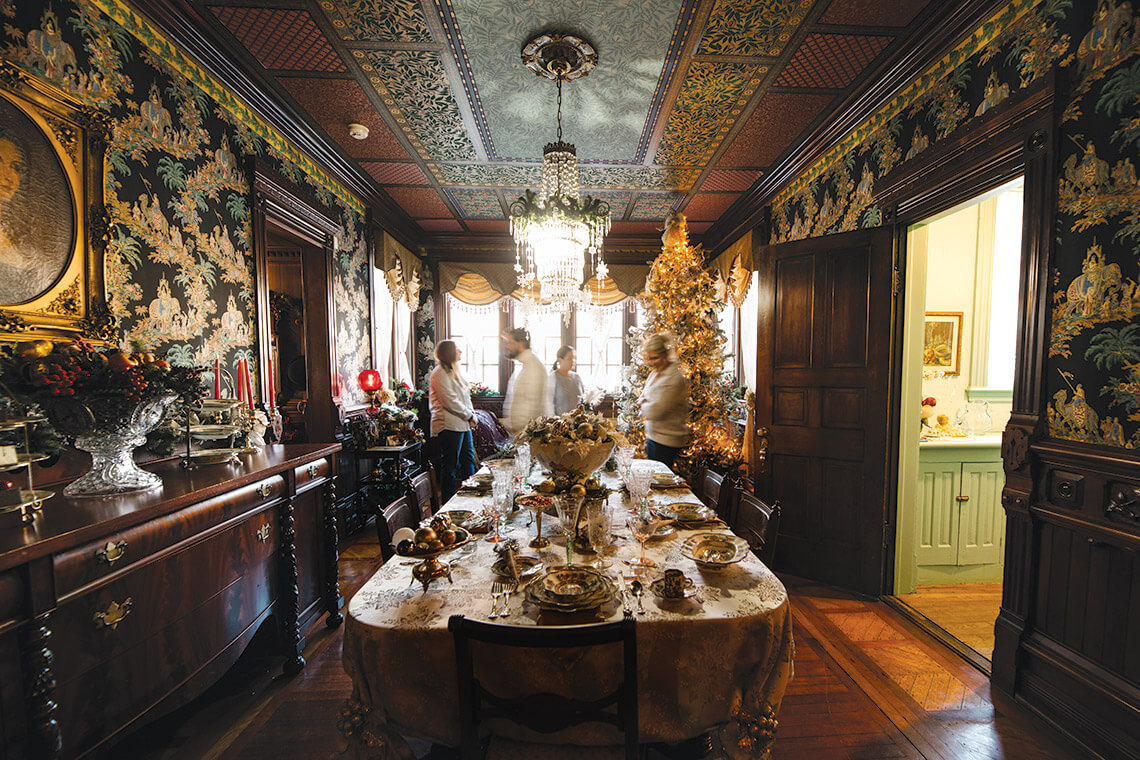 The dining room in the Harper House