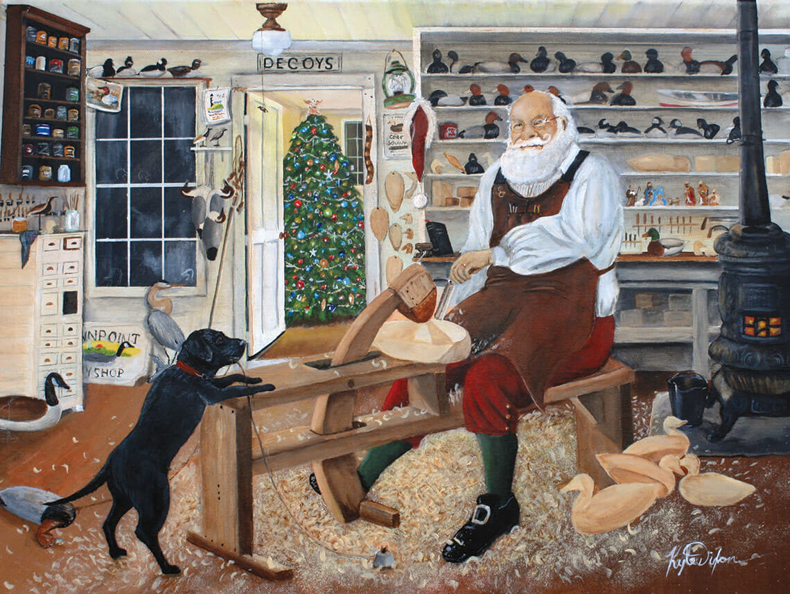 Santa's Little Helper painting by Kyle Dixon