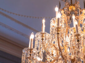 The crystal chandelier that hangs in Raleigh's Executive Mansion