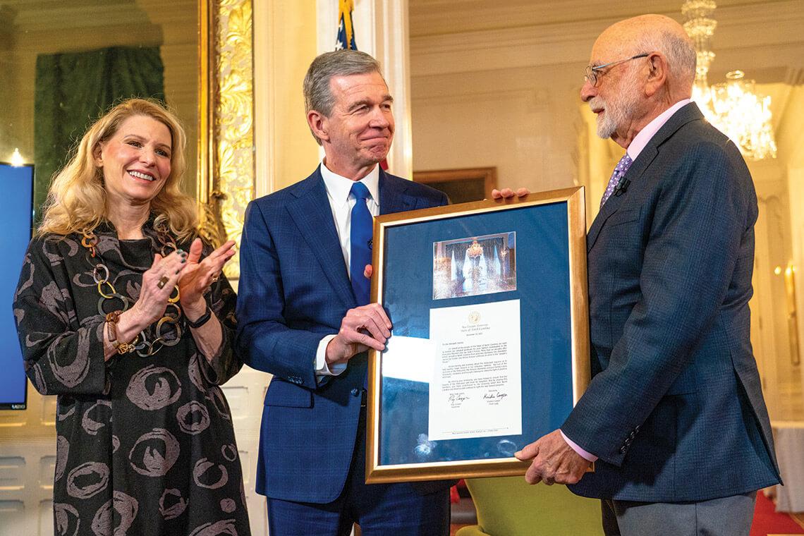 Governor Roy Cooper and First Lady Kristin Cooper and Robert Horowitz